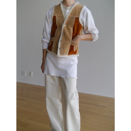 LEATHER BOA VEST