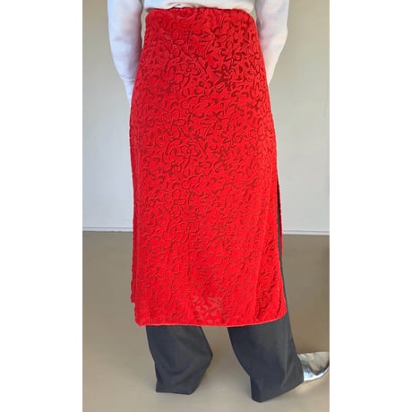 FLOCKY LACE SKIRT