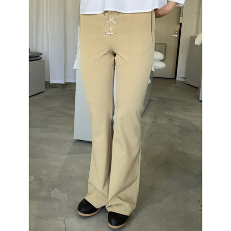 LACE UP FLARE PANTS
