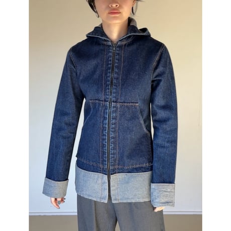 DENIM ZIP HOODIE