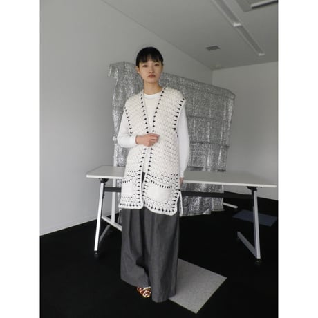 HANDMADE KNIT LONG VEST