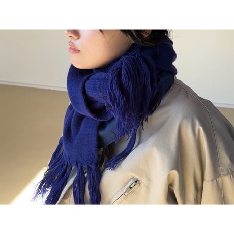 ACRYLIC KNIT FRINGE STOLE