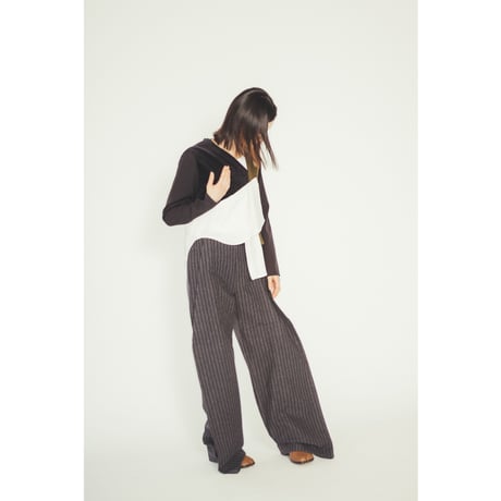 JACQUEMUS / MIXED FABRIC TOP