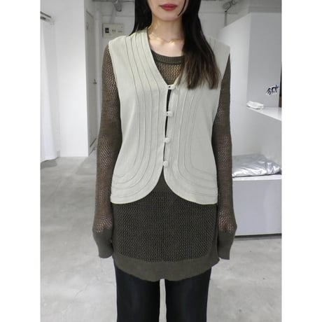 LINE COTTON VEST