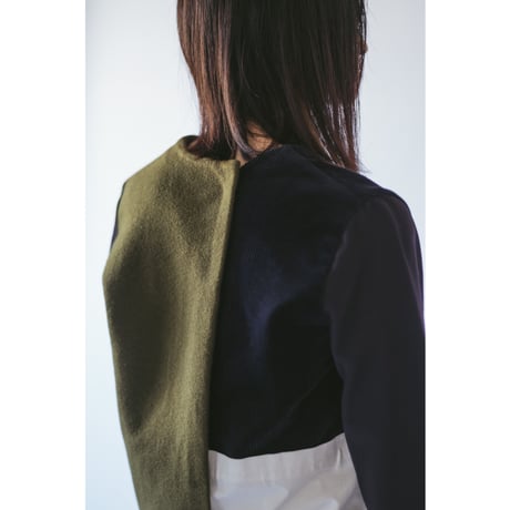 JACQUEMUS / MIXED FABRIC TOP