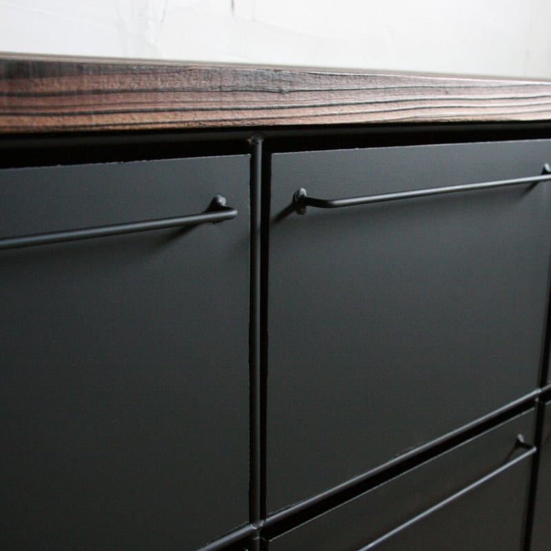 アイアンのローチェスト（2段タイプ） 天板ブラウン | EARL