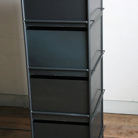 オーダー専用　黒皮鉄の縦長チェスト【2台】
