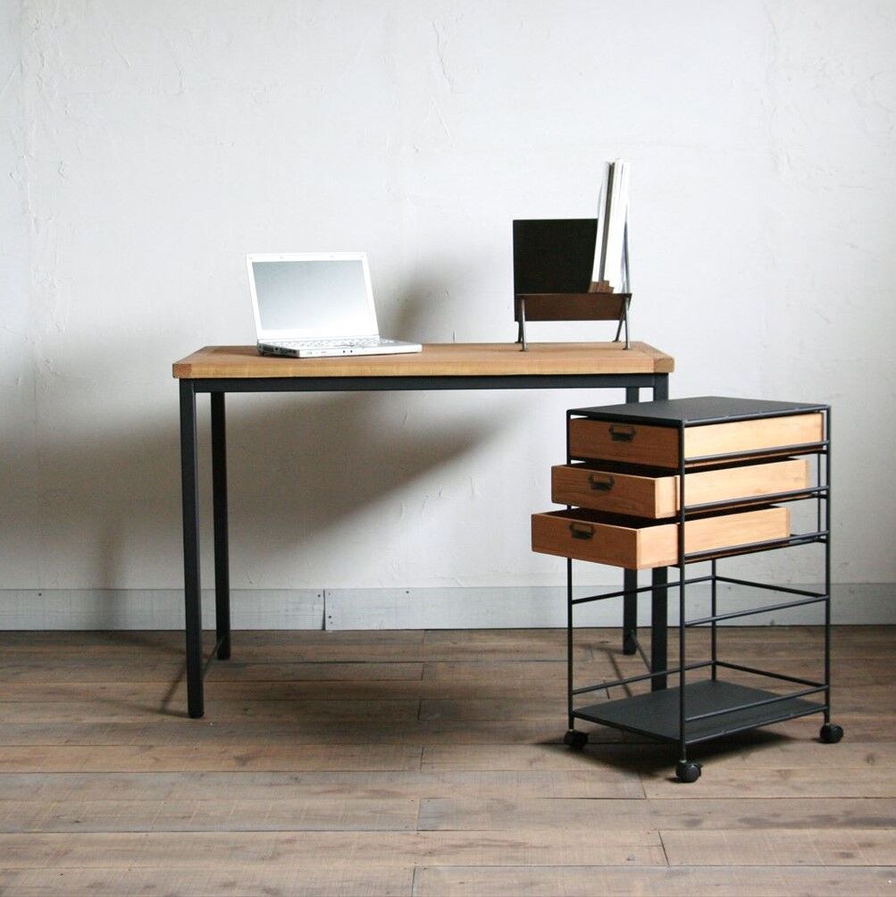 ハンドメイド シャビーな1ドロワーカントリーデスク イスセット