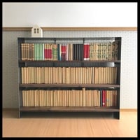 アイアンのブックシェルフ 黒皮仕上げ
