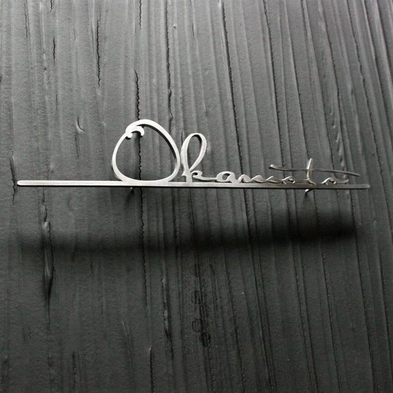ステンレス 切り文字 表札 シルバーヘアライン加工 Okamoto例【サイズ、素材オーダー可】 ステンレス 切り文字 表札 シルバーヘアライン加工 Okamoto例【サイズ、素材オーダー可】