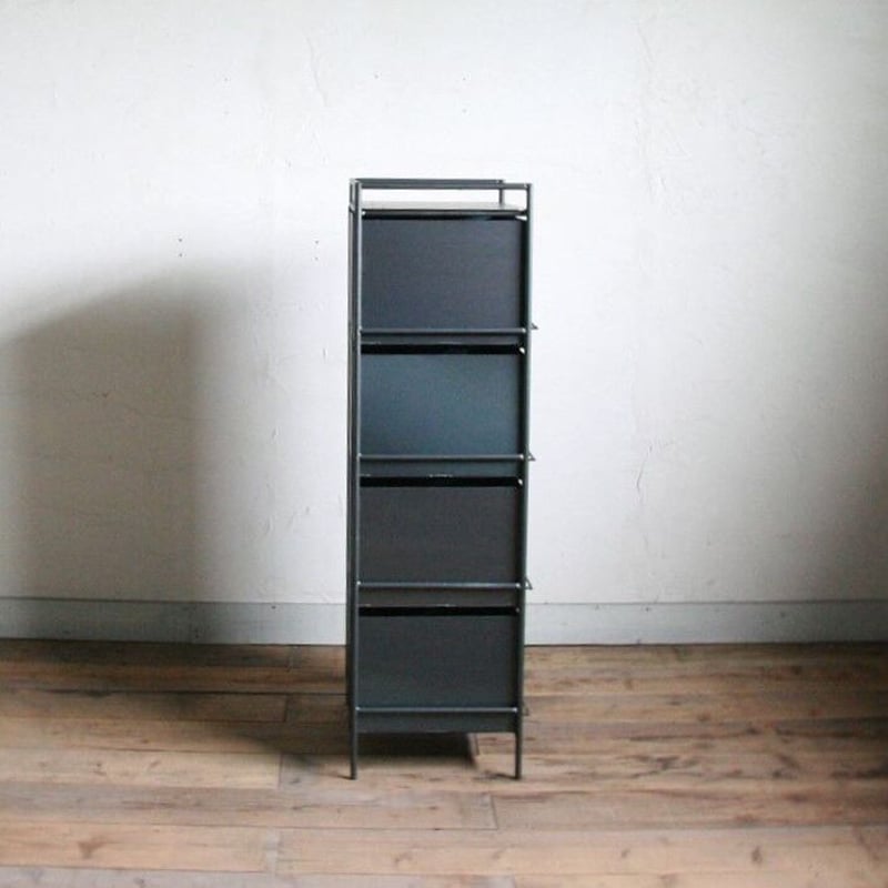 【ラスト2日‼】チェスト　黒系7/9まで 黒皮鉄の縦長チェスト | EARL