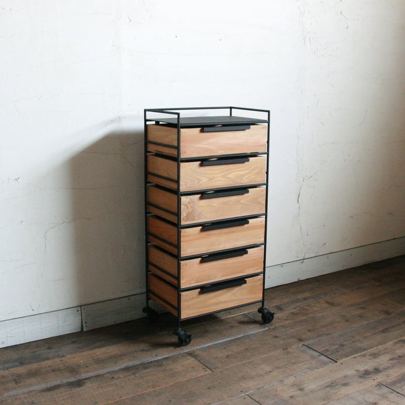 木箱のドロワー キャスター付き 6段タイプ | EARL