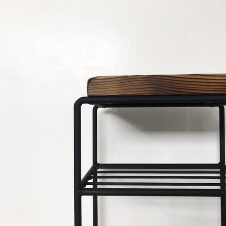 オーダー専用　棚付きスツール（棚2段タイプ）