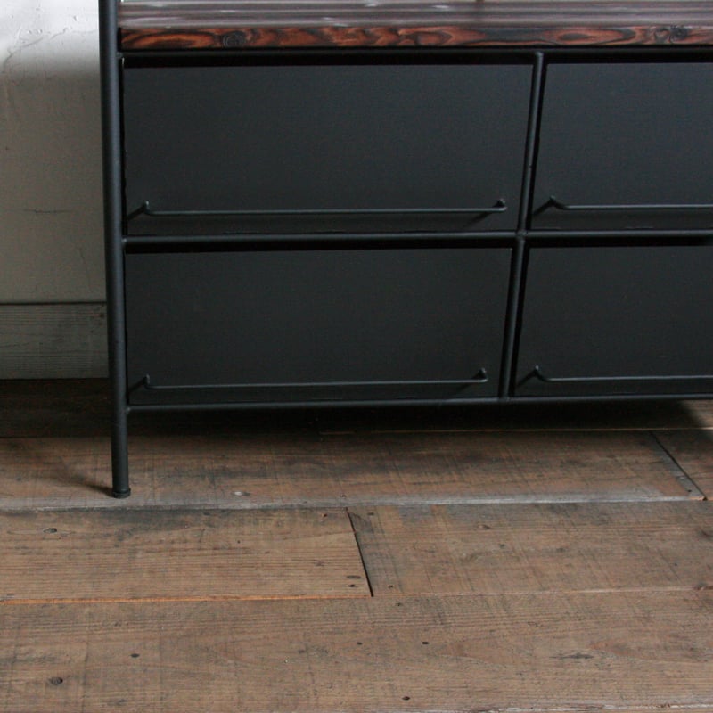 アイアンのドロワーシェルフ 棚2段 引き出し2列2段 | EARL