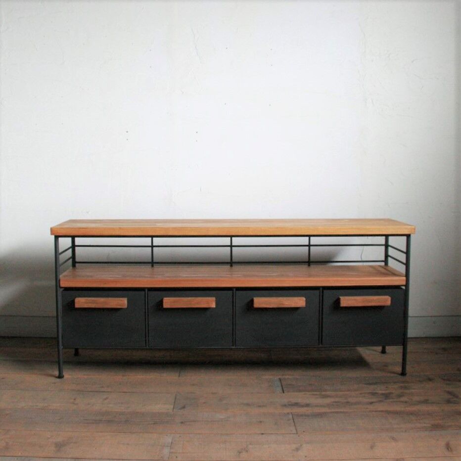 アイアンのドロワーシェルフ＃杉板 | EARL