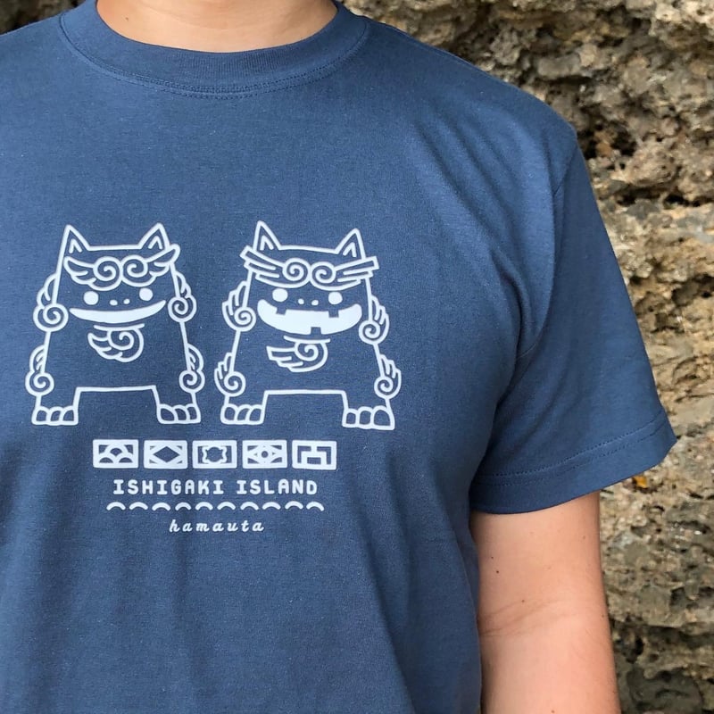OKINAWA シーサー ミニTシャツ インテリア SHI-SA 沖縄シーサーtシャツ