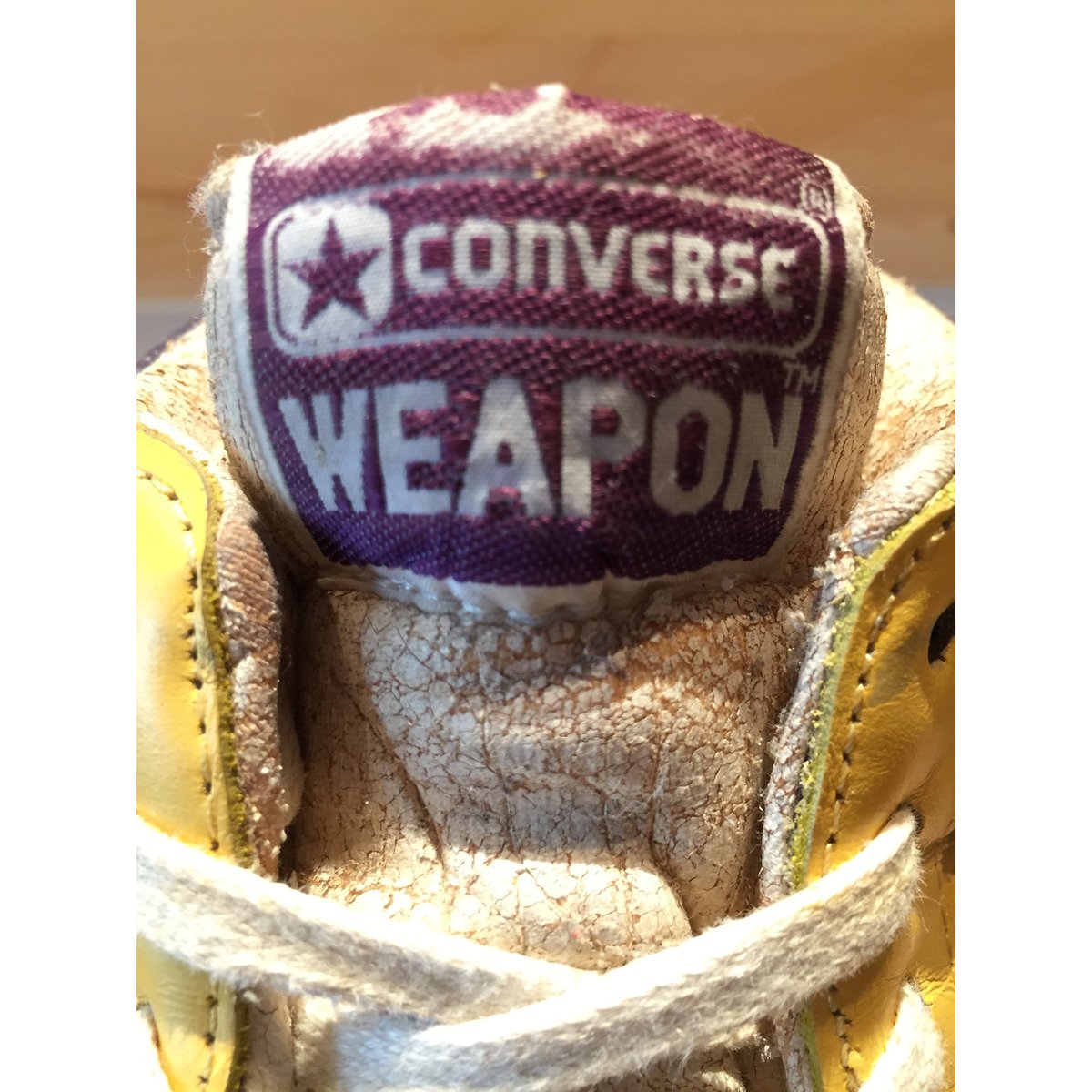 converse weapon レイカーズ　ヴィンテージ加工