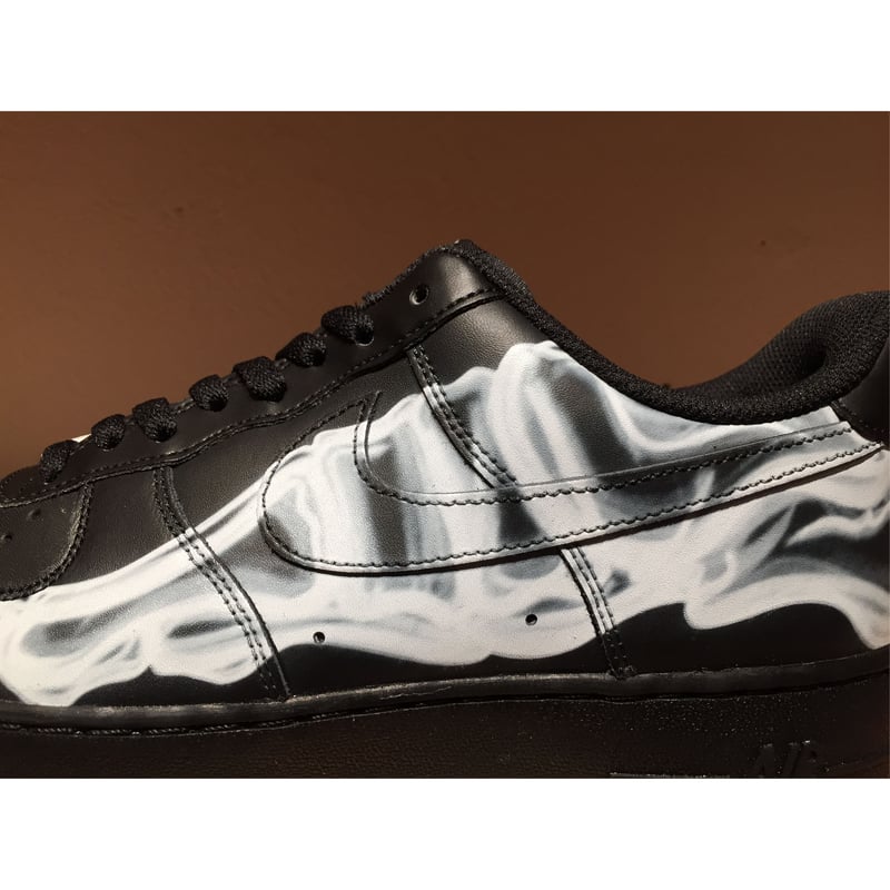 ☆BLACK ON BLACK - NIKE AIR FORCE 1 '07 SKELETON