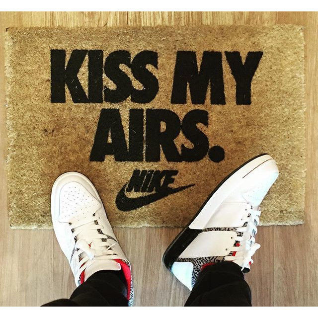 NIKE KISS MY AIRS jordan マット カーペット ラグ 超話題新作 - ラグ