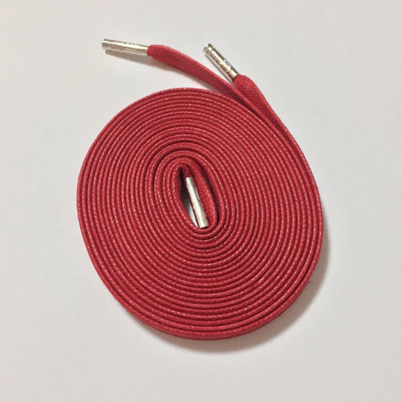 エアリアルティシュー　赤 KIXSIX WAXED SHOELACE (CAPSULE) RED/silver | atmos（アトモス