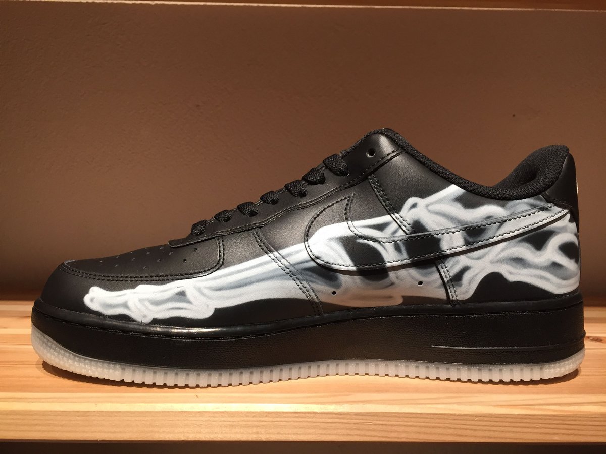 Air force 1 sales '07 skeleton qs black