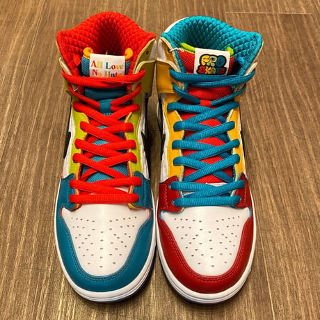☆froSkateコラボ・ALL LOVE NO HATE - NIKE SB DUNK HIGH PRO QS