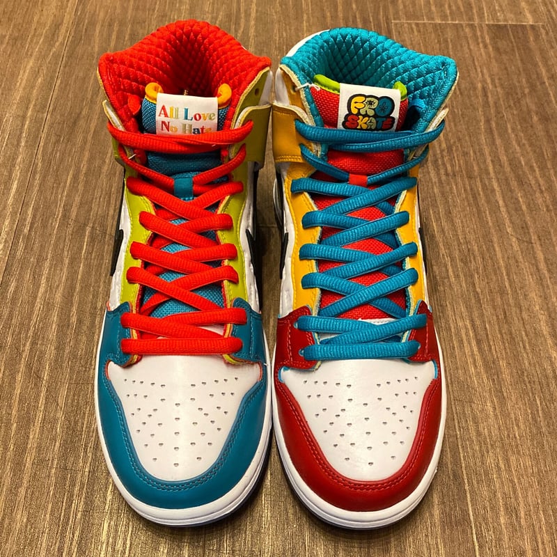 ☆froSkateコラボ・ALL LOVE NO HATE - NIKE SB DUNK HI ☆froSkateコラボ・ALL LOVE NO HATE - NIKE SB DUNK HI