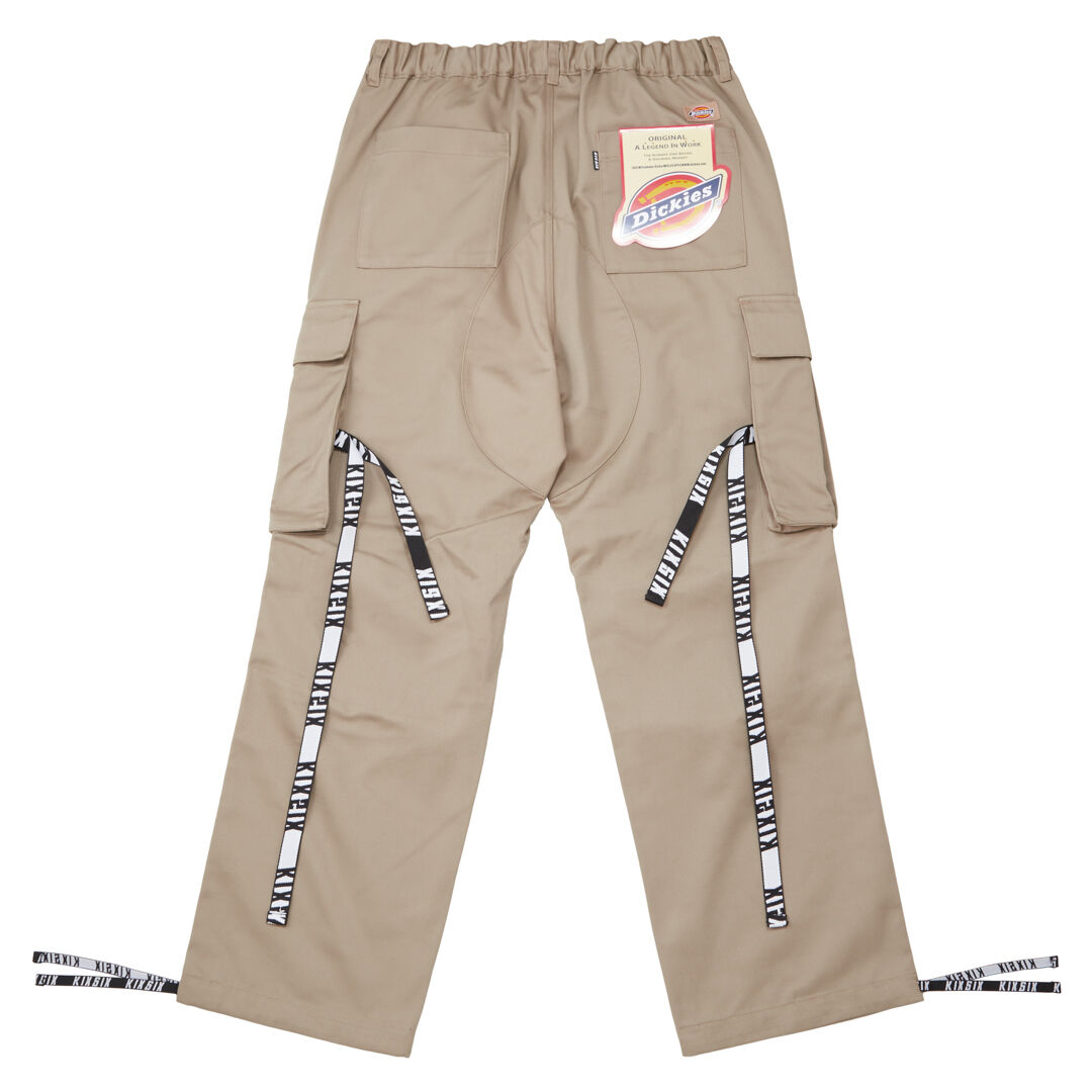 ☆Dickiesコラボ - KIXSIX / Dickies LOGO REPEAT TAPED CARGO PANTS - KHAKI