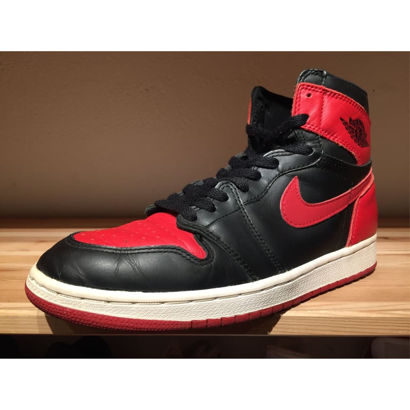 未使用 NIKE 1994 AIR JORDAN1 エアジョーダン 黒赤 古着 ☆1990's MID・1994年製 -【VINTAGE】【USED】NIKE AIR JOR