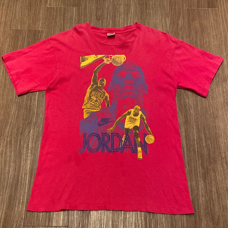 ヴィンテージAIR JORDAN Tシャツ 赤　 made in USA Vintage Nike Air Jordan T Shirt 90's Michael Jordan Made In