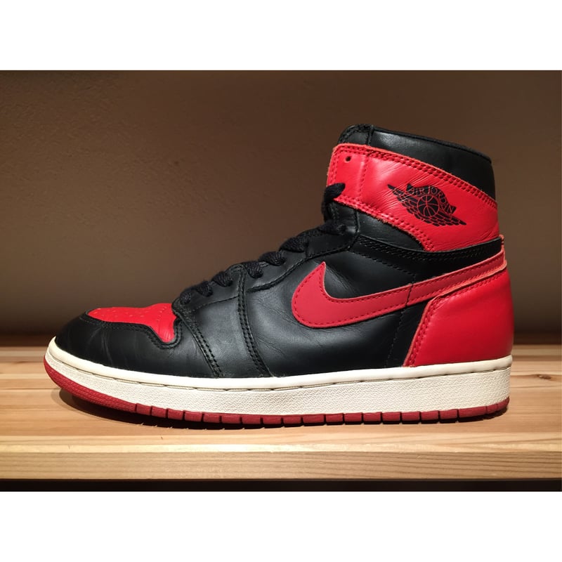 未使用 NIKE 1994 AIR JORDAN1 エアジョーダン 黒赤 古着 NIKE AIR JORDAN 1 1994 BLACK/RED US10 28cm 130207 061 00 未