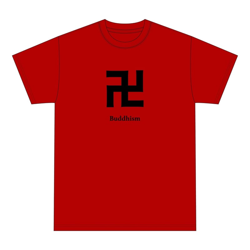 BUDDHISM 卍Tシャツ - RED x BLACK | 9H9H NAHANAHA 卍TEE