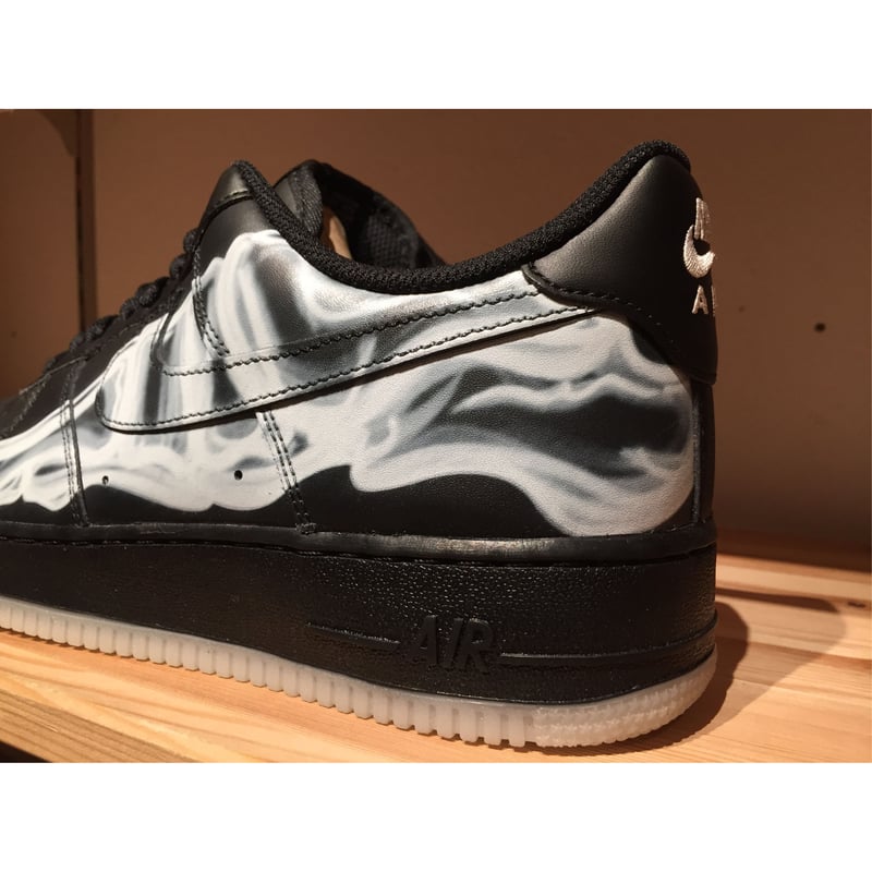 ☆BLACK ON BLACK - NIKE AIR FORCE 1 '07 SKELETON