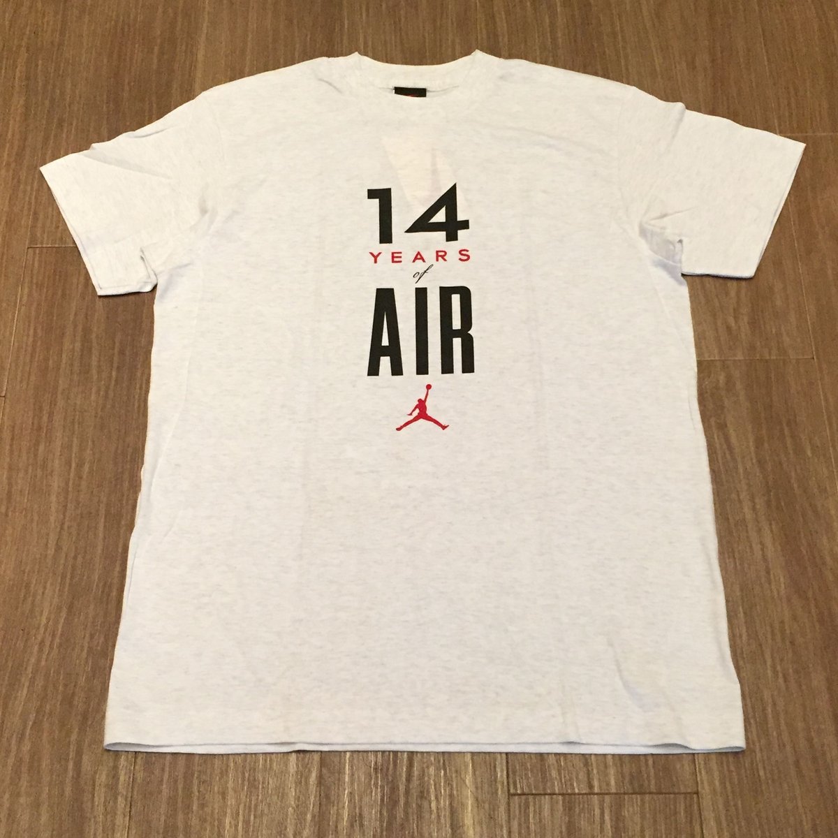 デッドストック★未使用★90s 日本製 OLD NIKE AJ Tシャツ 白 ☆1999年製・日本製 -【VINTAGE】NIKE 14 YEARS OF AIR JORD