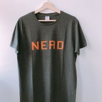 BOOKNERDオリジナルT-SHIRT  "NERD"  HEATHER BLACK