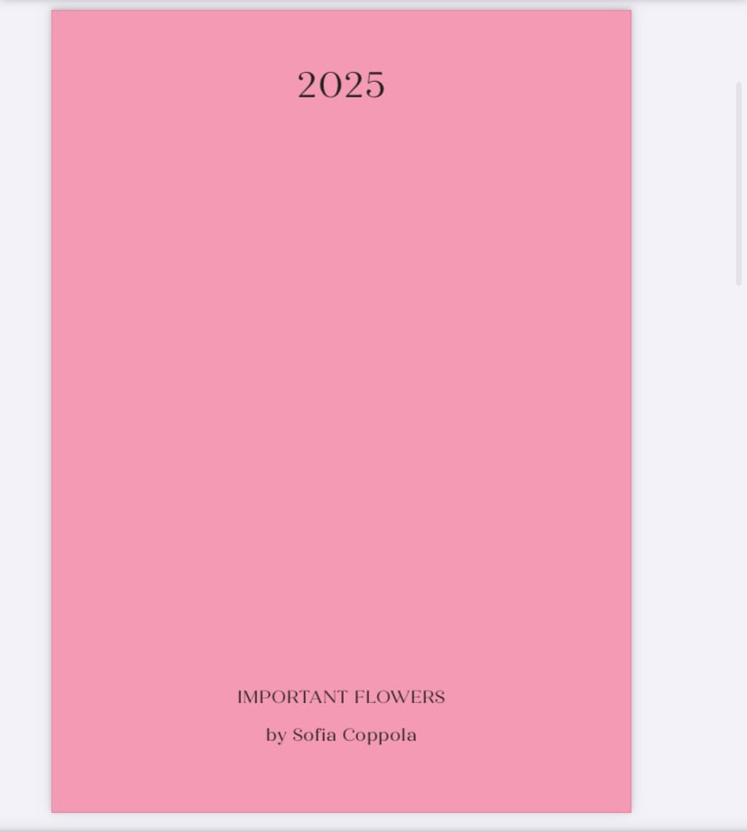 THE IMPORTANT FLOWERS PLANNER 2025 by Sofia Cop
