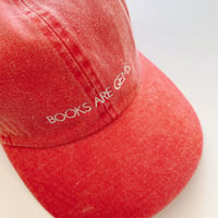 BOOKNERD ORIGINAL CAP 「BOOKS ARE GEMS」＊WASHED RED