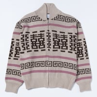 SON OF THE CHEESE / Border Rib Knit Shirt ( BLU