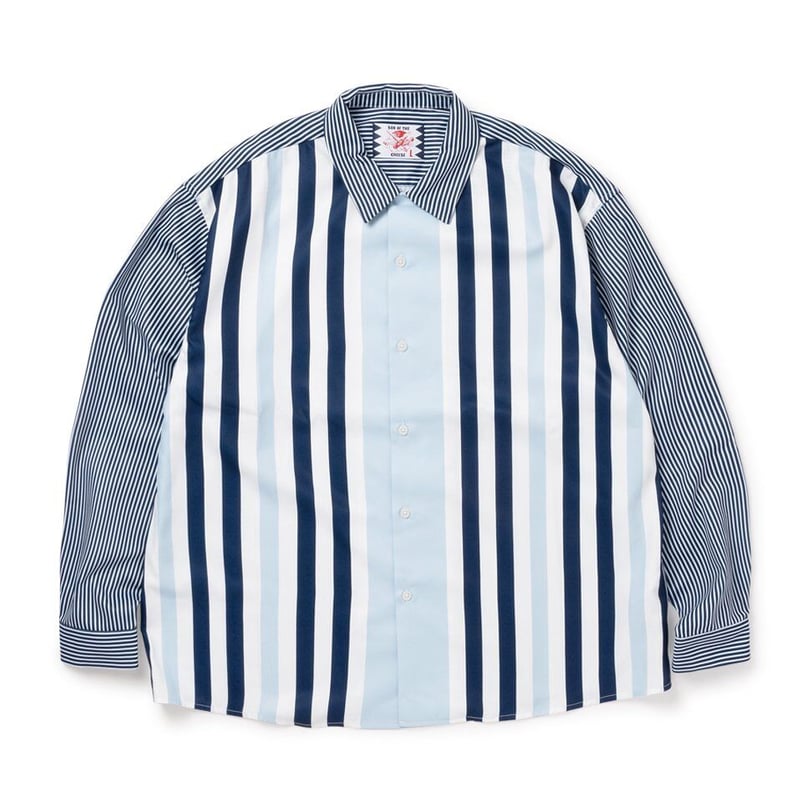 SON OF THE CHEESE / Original stripe Shirt ( BLU SON OF THE CHEESE / Original stripe Shirt ( BLU
