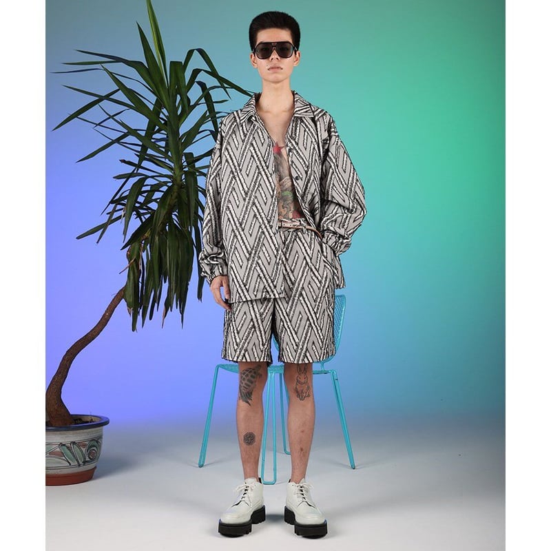 SON OF THE CHEESE / Cross Shorts ( GRAY ) | Gra SON OF THE CHEESE / Cross Shorts ( GRAY ) | Gra