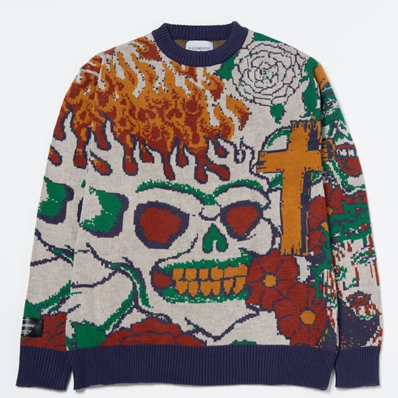 Black Weirdos / Tattoo Jacquard Sweater | Grand...