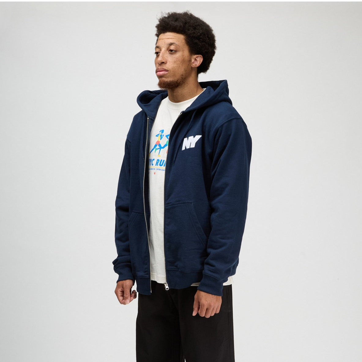 Only NY / NY Speed Logo Embroidered Zip Hoodie