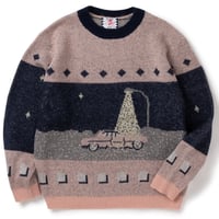 SON OF THE CHEESE / Flower Knit Hat ( WHITE ) |