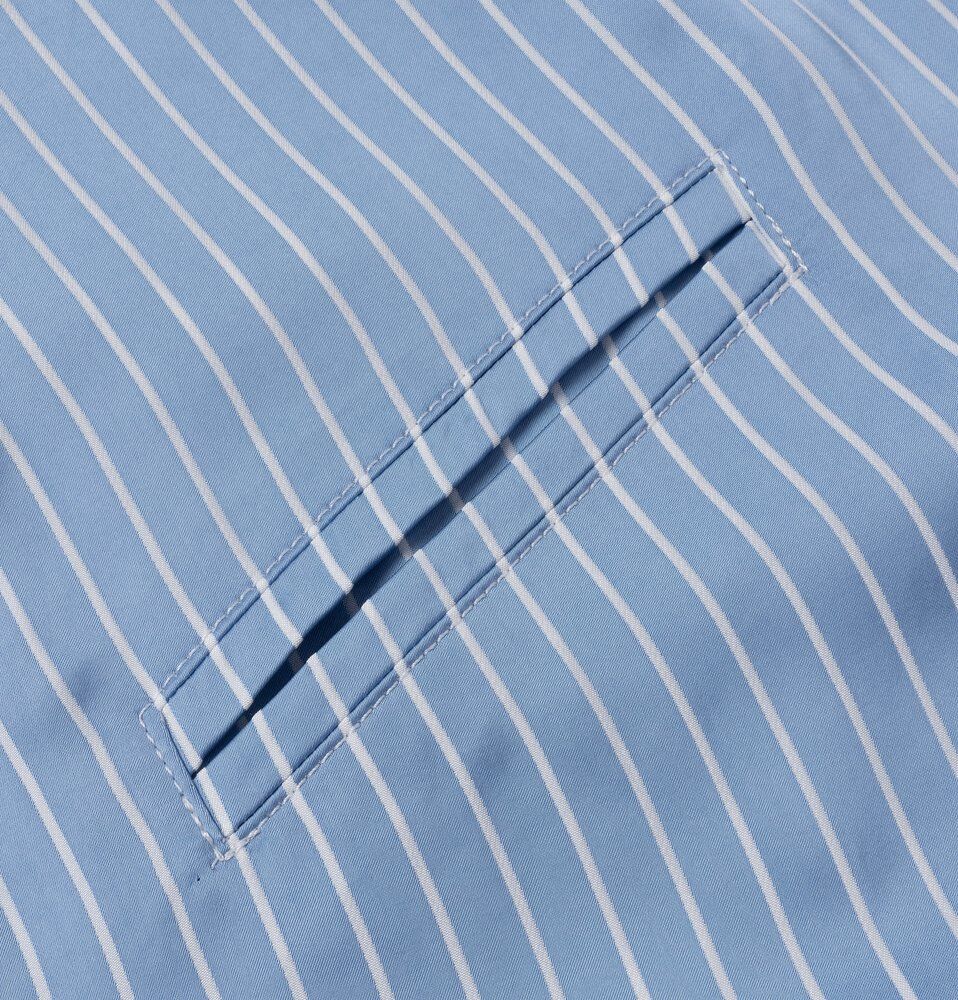 SON OF THE CHEESE /Satin Stripe Shirt ( BLUE ) 