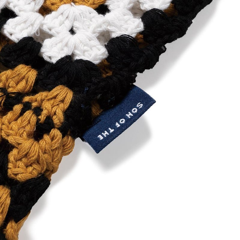 SON OF THE CHEESE / Big Flower Knit Hat ( ORANG