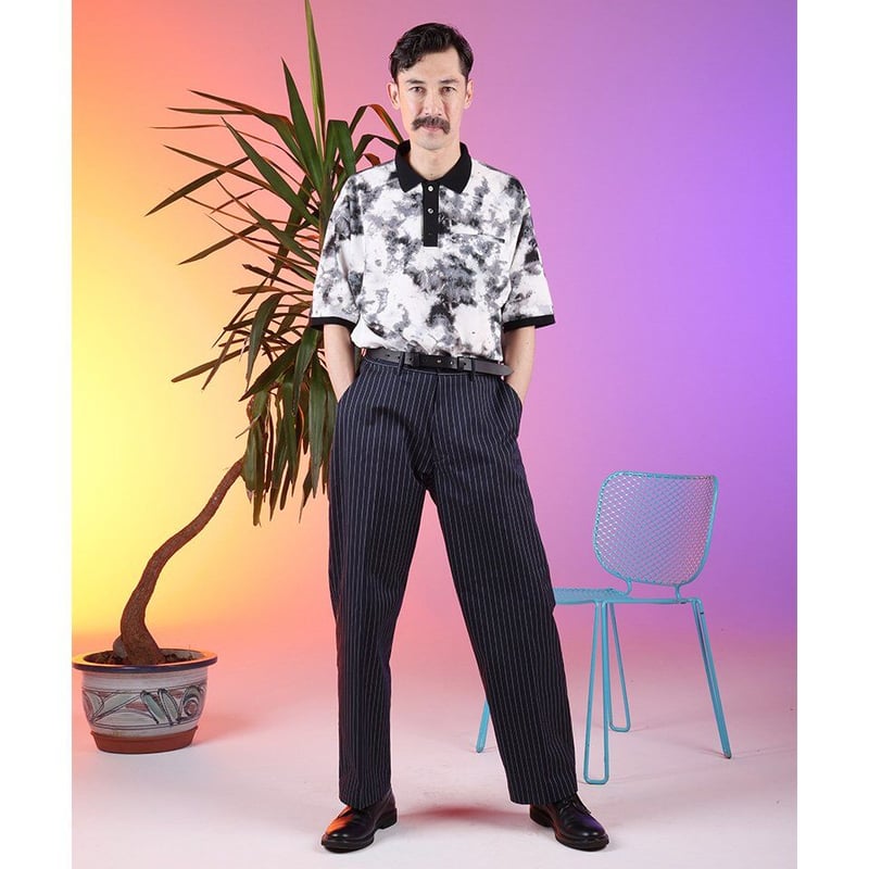 ★Sawyer of Napa Lambsskin ブルーノ　リアルコヨーテ★ SON OF THE CHEESE / Tie dye Polo ( GRAY ) | Gra