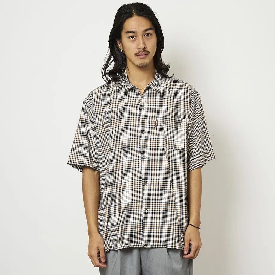 SON OF THE CHEESE check Shirt Jacket L 黒 ZIP Shirt ジップアップシャツ-サノバチーズ 通販 SON OF THE