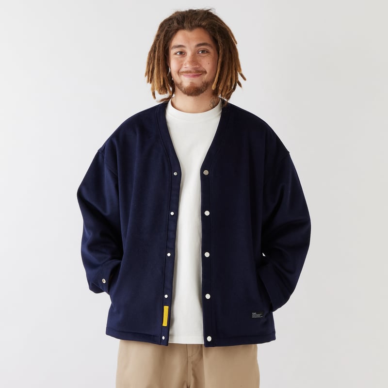 FAT エフエーティー　カーディガン　ネイビー　 JAMBOサイズ F.A.T. / WOOLIGAN ( BLACK ) | Grand Central Onl
