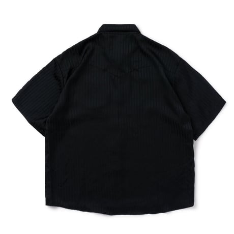 SON OF THE CHEESE /Satin Stripe Shirt ( BLACK )