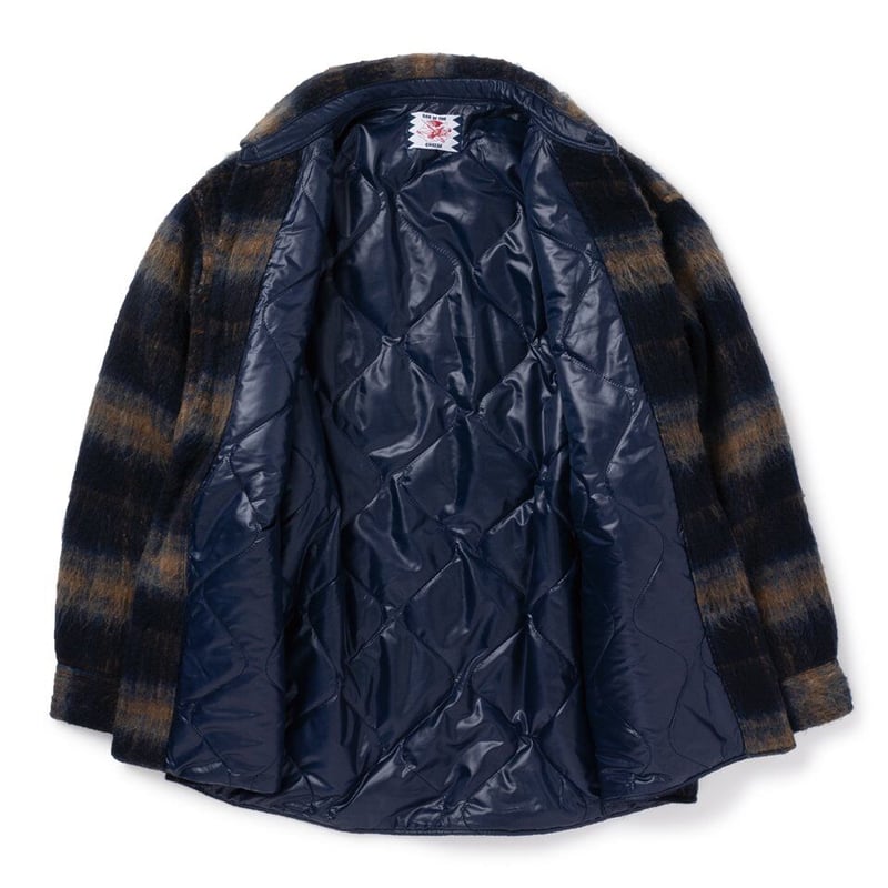 SON OF THE CHEESE / Quilt CPO Shirts ( NAVY ) |
